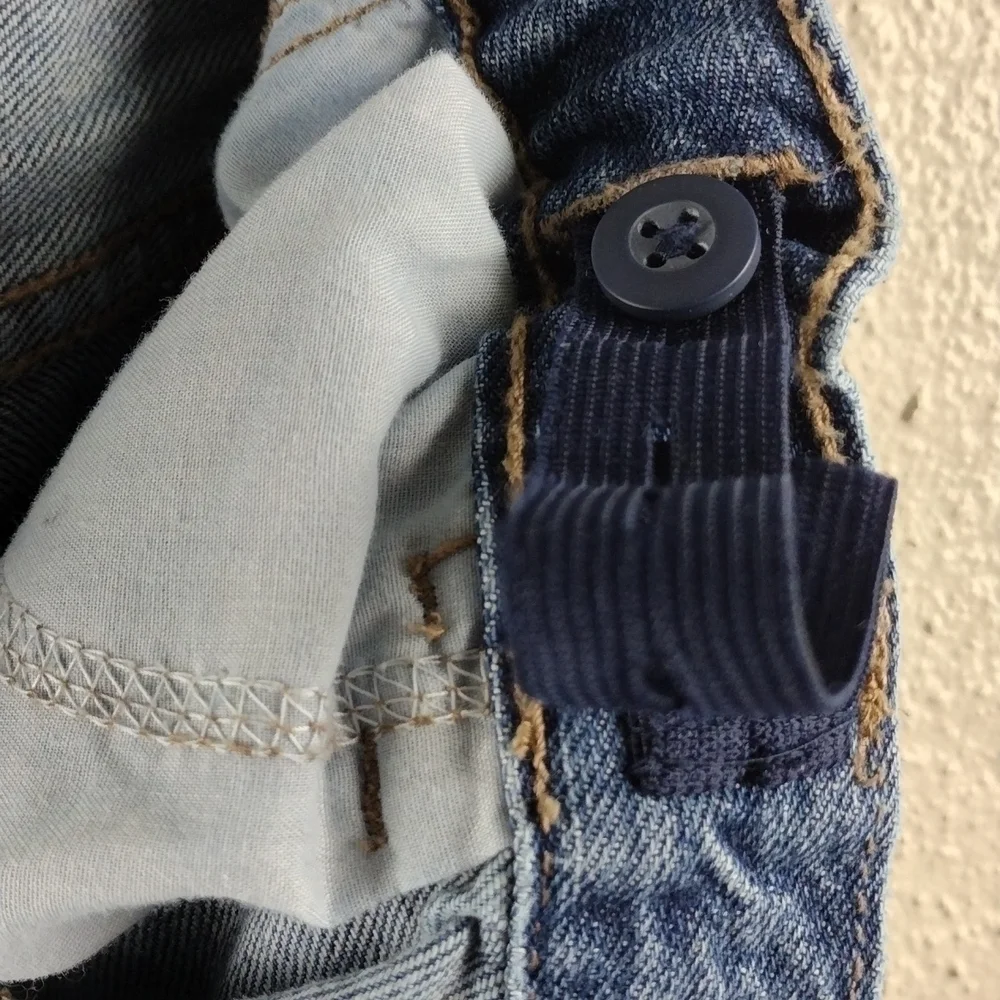 Children's Place Dark Medium Wash Five Pocket Mid Rise Boot Cut Denim Jean